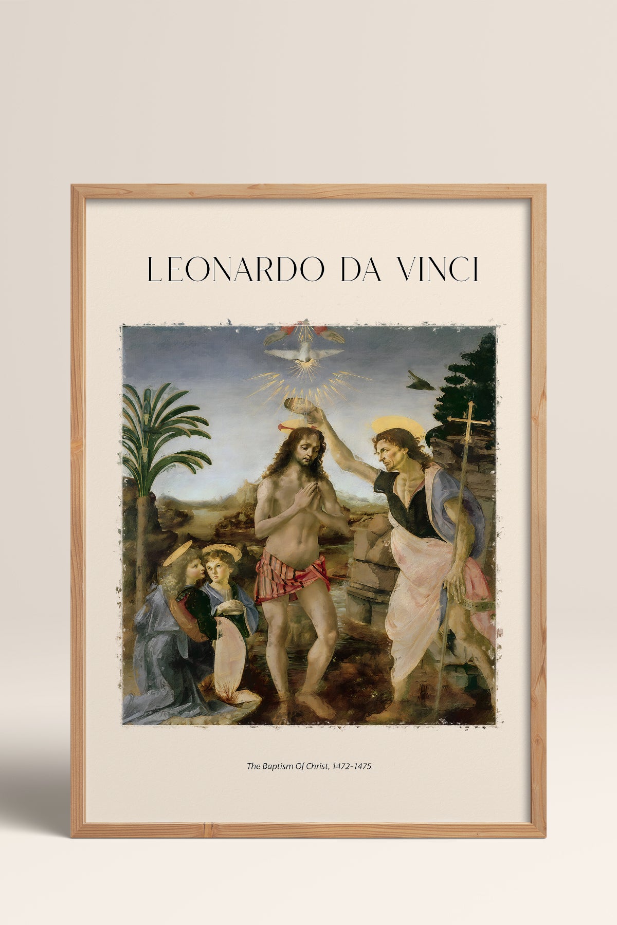 HOMEPACK Ahşap Çerçeveli Tablo Çerçeveli Poster Sanatsal Modern Duvar Dekoru DAVINCI-01