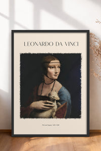 HOMEPACK Ahşap Çerçeveli Tablo Çerçeveli Poster Sanatsal Modern Duvar Dekoru DAVINCI-02
