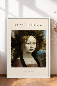 HOMEPACK Ahşap Çerçeveli Tablo Çerçeveli Poster Sanatsal Modern Duvar Dekoru DAVINCI-03