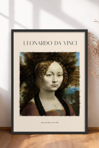 HOMEPACK Ahşap Çerçeveli Tablo Çerçeveli Poster Sanatsal Modern Duvar Dekoru DAVINCI-03