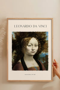 HOMEPACK Ahşap Çerçeveli Tablo Çerçeveli Poster Sanatsal Modern Duvar Dekoru DAVINCI-03