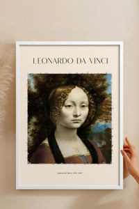 HOMEPACK Ahşap Çerçeveli Tablo Çerçeveli Poster Sanatsal Modern Duvar Dekoru DAVINCI-03