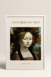 HOMEPACK Ahşap Çerçeveli Tablo Çerçeveli Poster Sanatsal Modern Duvar Dekoru DAVINCI-03