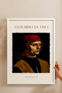HOMEPACK Ahşap Çerçeveli Tablo Çerçeveli Poster Sanatsal Modern Duvar Dekoru DAVINCI-04