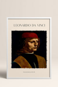 HOMEPACK Ahşap Çerçeveli Tablo Çerçeveli Poster Sanatsal Modern Duvar Dekoru DAVINCI-04