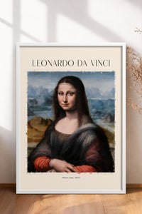 HOMEPACK Ahşap Çerçeveli Tablo Çerçeveli Poster Sanatsal Modern Duvar Dekoru DAVINCI-05