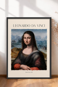 HOMEPACK Ahşap Çerçeveli Tablo Çerçeveli Poster Sanatsal Modern Duvar Dekoru DAVINCI-05