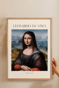 HOMEPACK Ahşap Çerçeveli Tablo Çerçeveli Poster Sanatsal Modern Duvar Dekoru DAVINCI-05