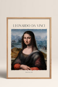 HOMEPACK Ahşap Çerçeveli Tablo Çerçeveli Poster Sanatsal Modern Duvar Dekoru DAVINCI-05