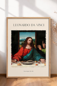 HOMEPACK Ahşap Çerçeveli Tablo Çerçeveli Poster Sanatsal Modern Duvar Dekoru DAVINCI-06