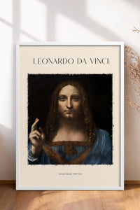 HOMEPACK Ahşap Çerçeveli Tablo Çerçeveli Poster Sanatsal Modern Duvar Dekoru DAVINCI-07