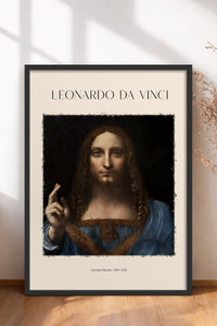 HOMEPACK Ahşap Çerçeveli Tablo Çerçeveli Poster Sanatsal Modern Duvar Dekoru DAVINCI-07