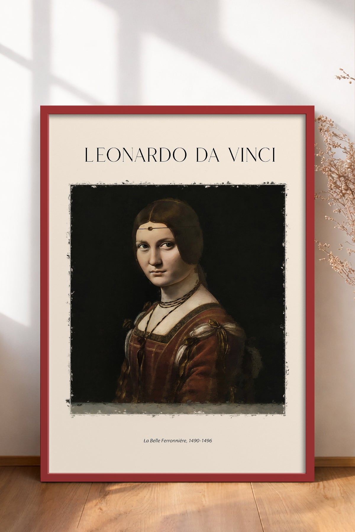 HOMEPACK Ahşap Çerçeveli Tablo Çerçeveli Poster Sanatsal Modern Duvar Dekoru DAVINCI-08