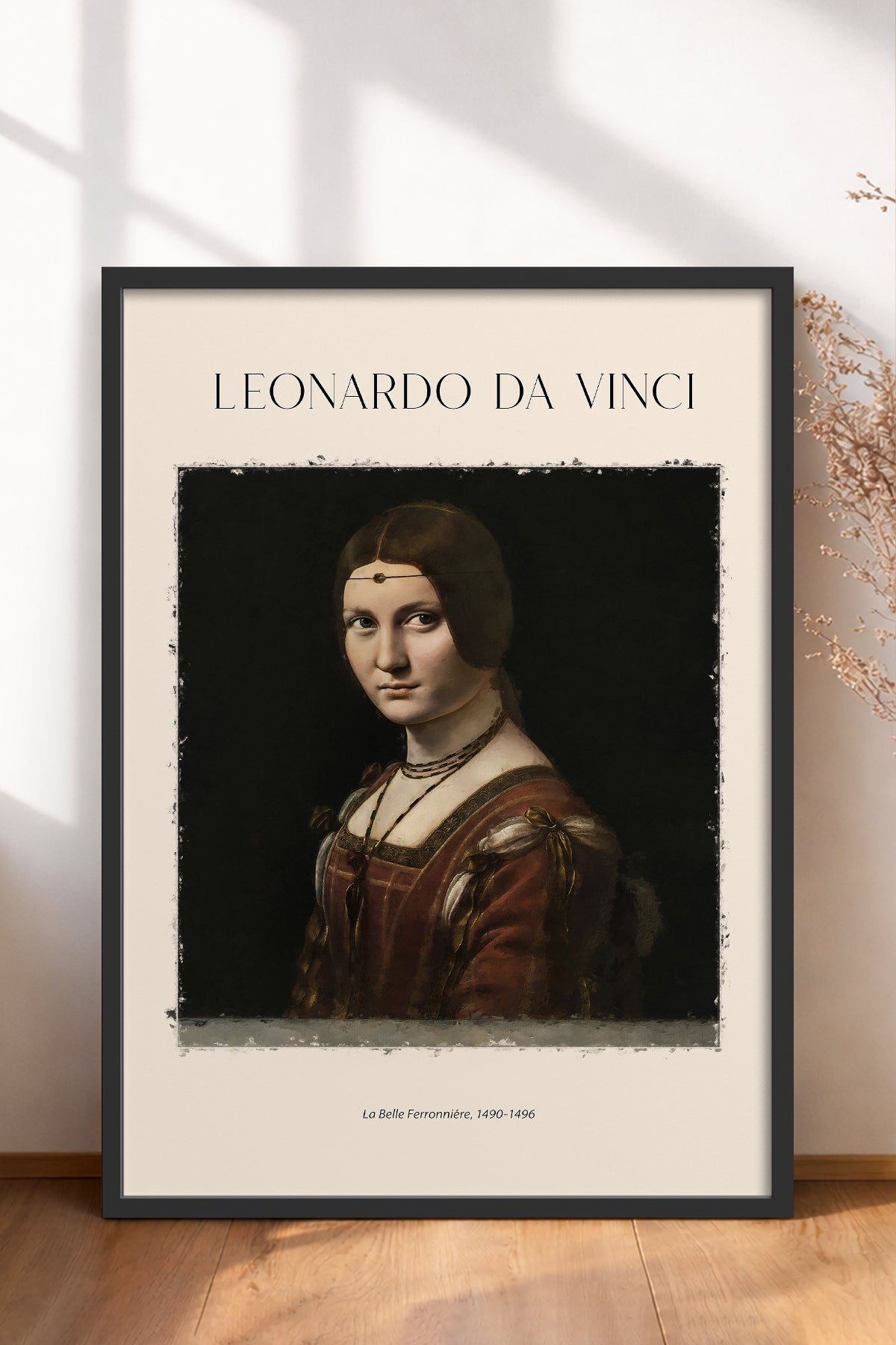 HOMEPACK Ahşap Çerçeveli Tablo Çerçeveli Poster Sanatsal Modern Duvar Dekoru DAVINCI-08