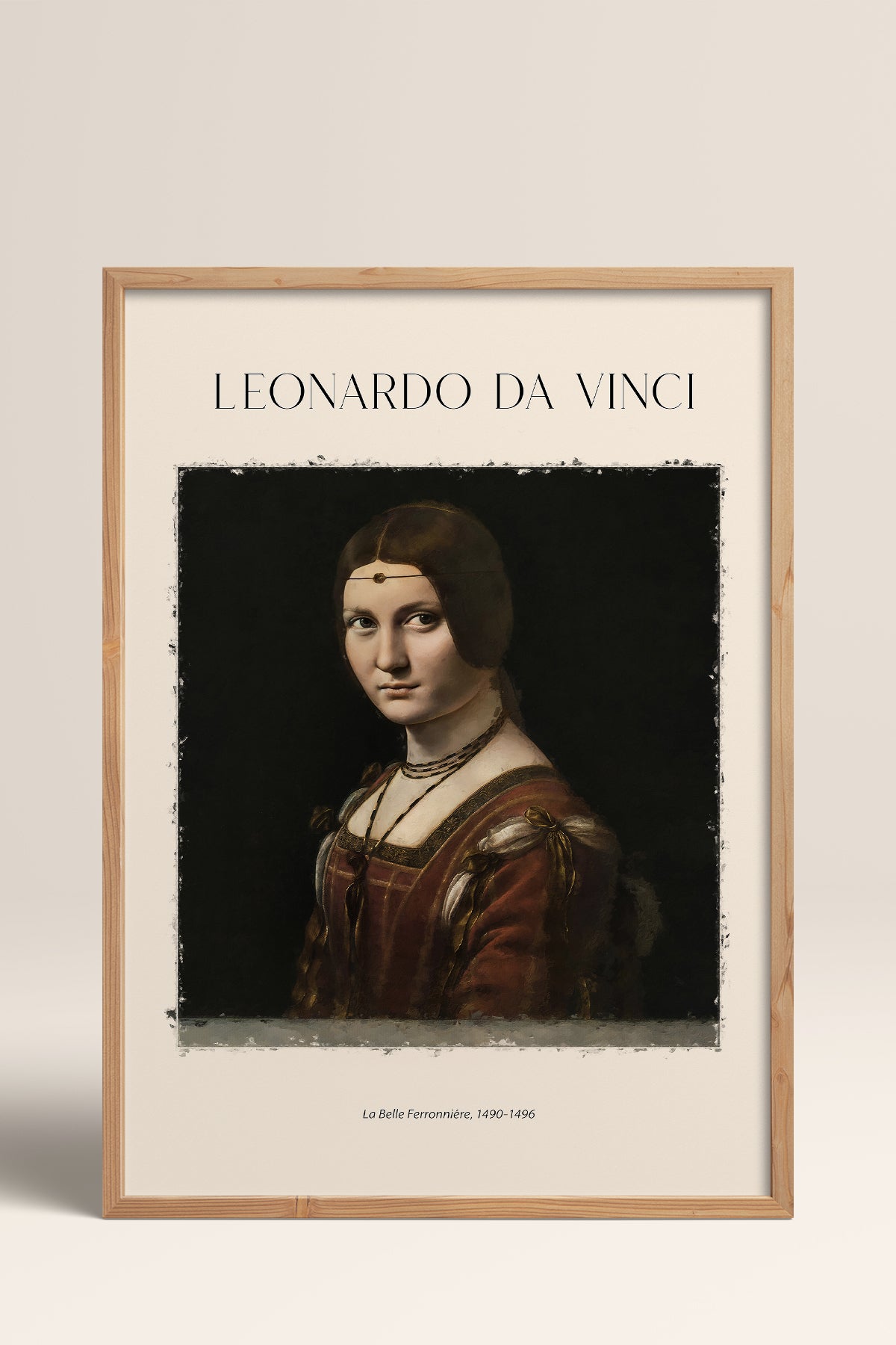 HOMEPACK Ahşap Çerçeveli Tablo Çerçeveli Poster Sanatsal Modern Duvar Dekoru DAVINCI-08