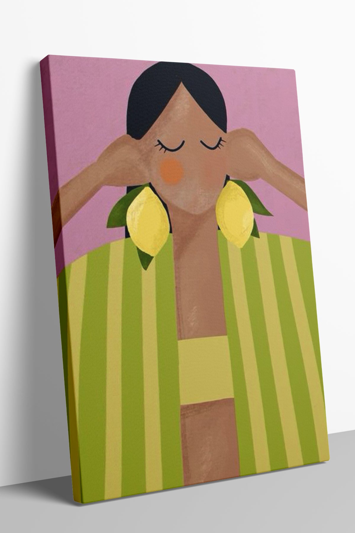Limon Bahçesi 6'lı Kanvas Tablo Seti – 15x21 cm