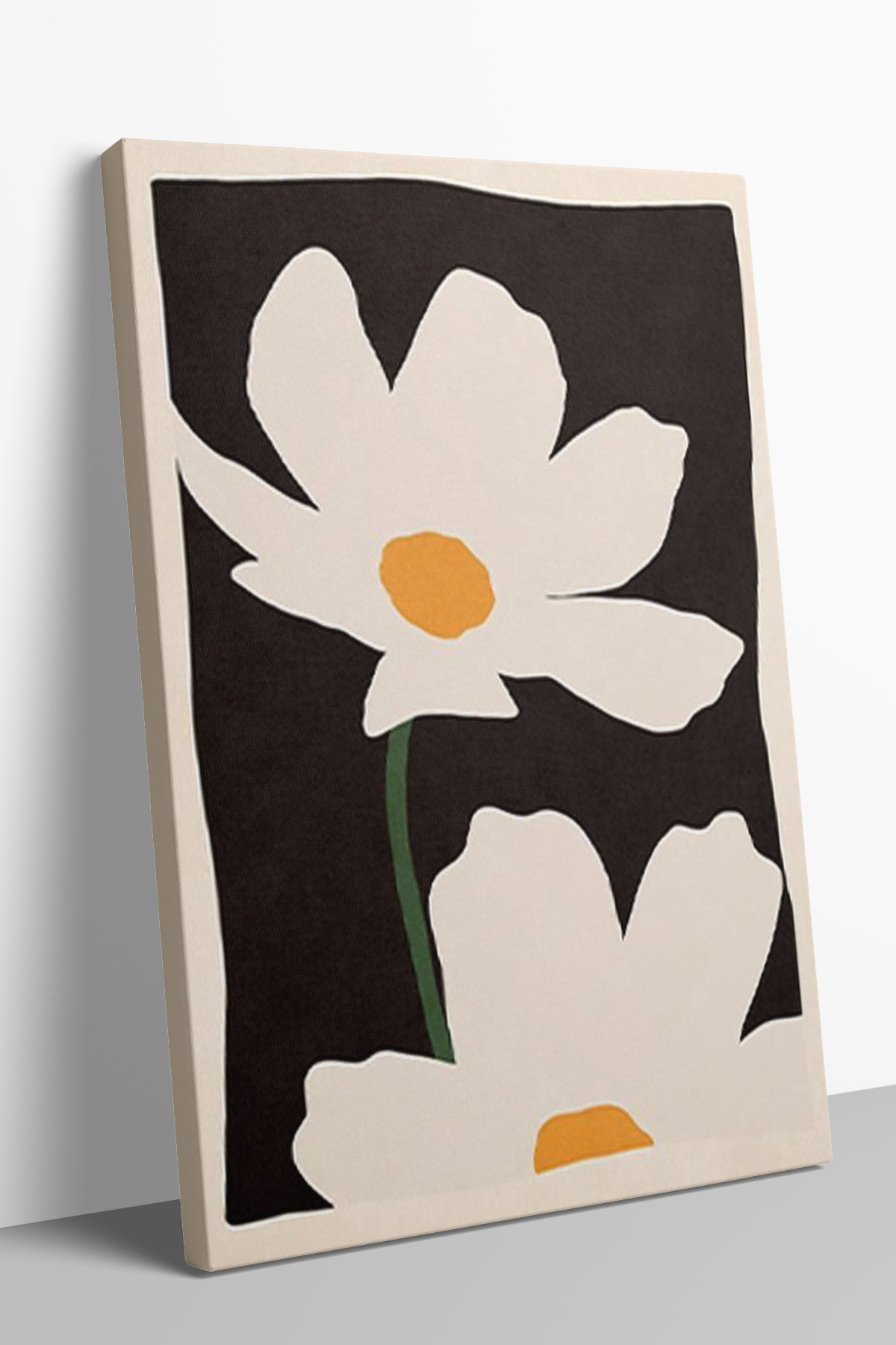 Monochrome Bloom 6'lı Kanvas Tablo Seti – 15x21 cm