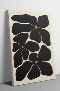 Monochrome Bloom 6'lı Kanvas Tablo Seti – 15x21 cm