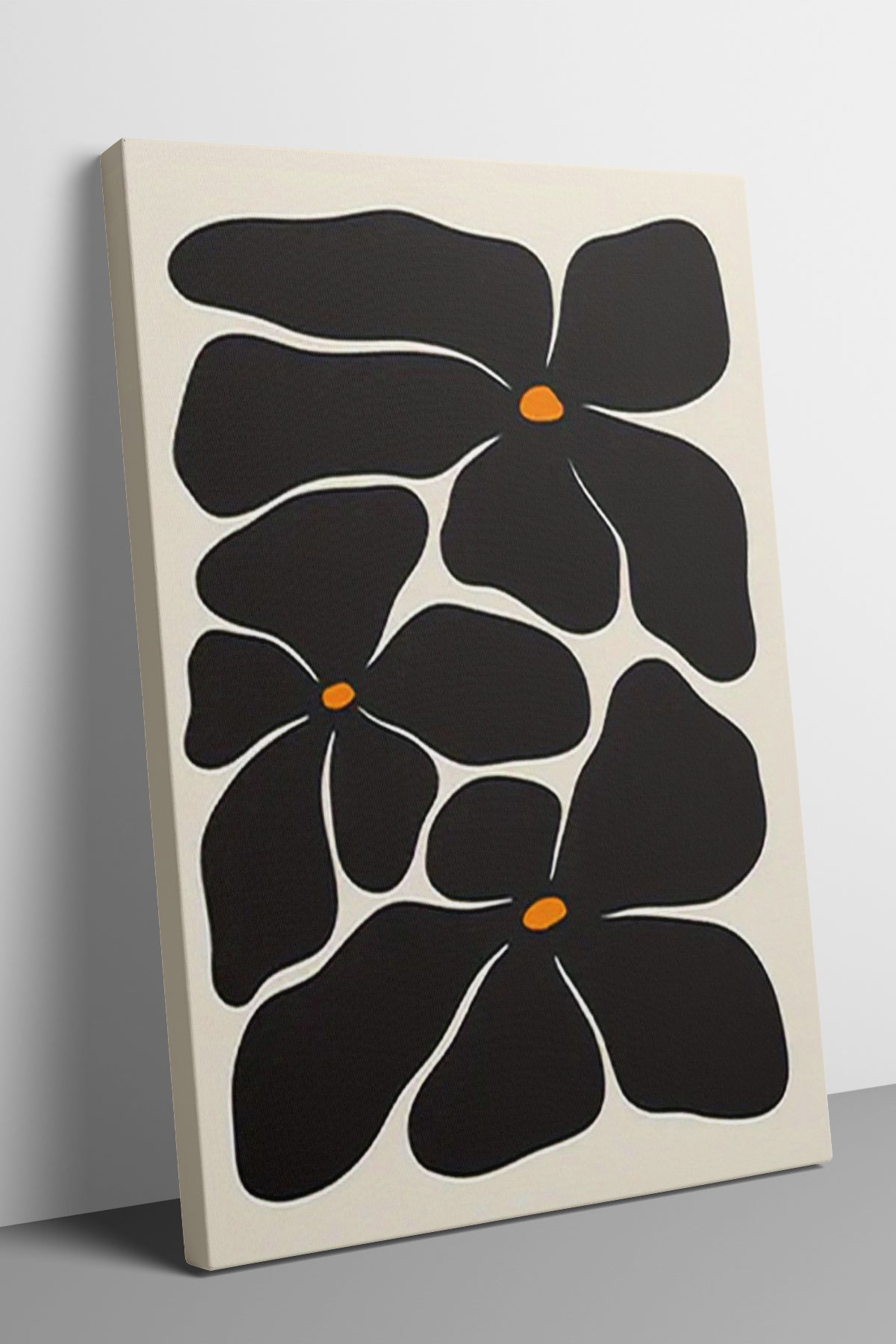 Monochrome Bloom 6'lı Kanvas Tablo Seti – 15x21 cm