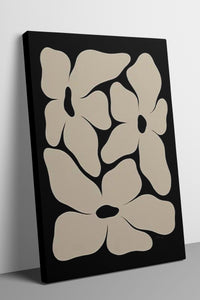 Monochrome Bloom 6'lı Kanvas Tablo Seti – 15x21 cm