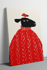 Kırmızı Pop Art 6'lı Kanvas Tablo Seti – 15x21 cm