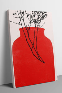 Kırmızı Pop Art 6'lı Kanvas Tablo Seti – 15x21 cm