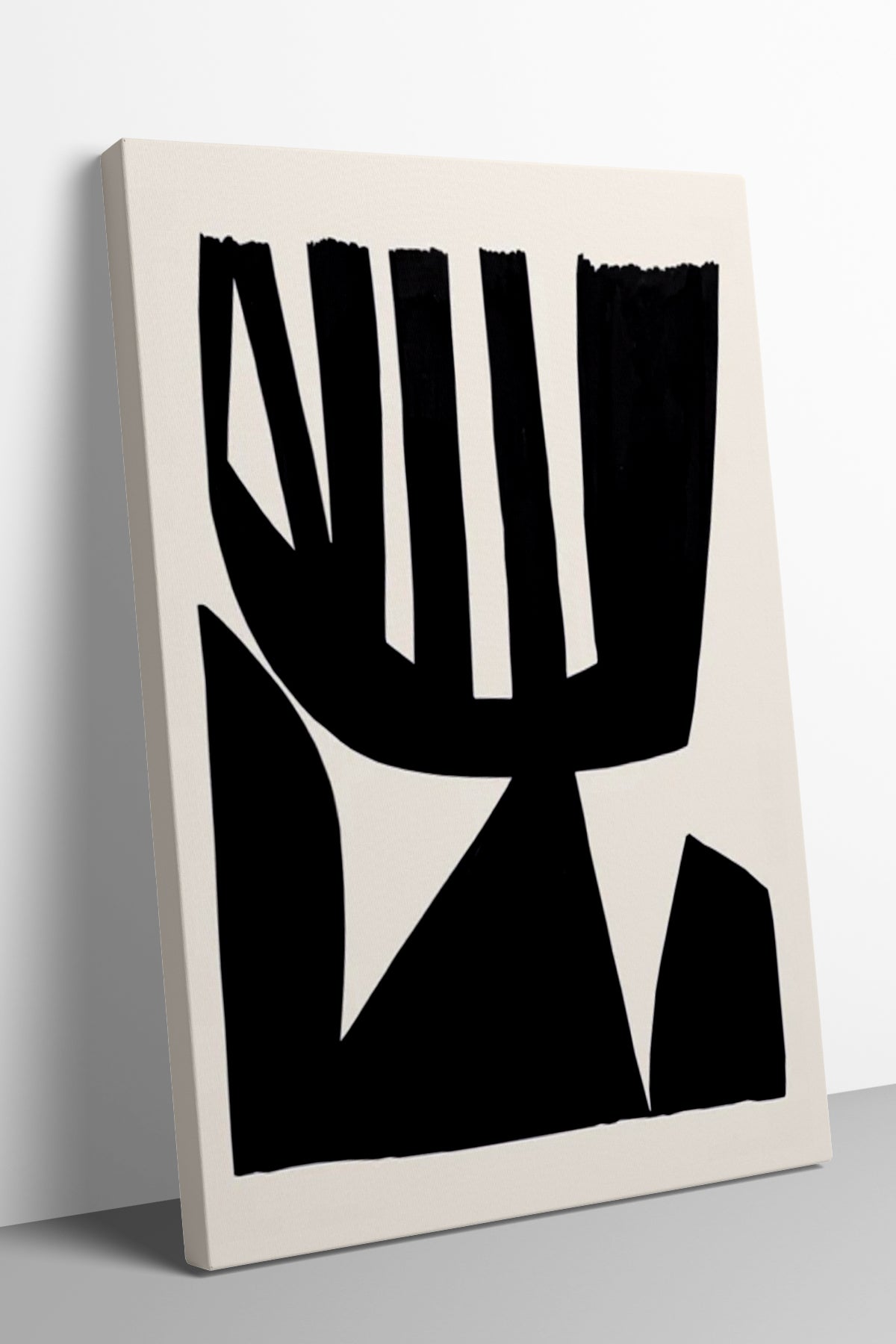 Black Geometry 6'lı Kanvas Tablo Seti – 15x21 cm