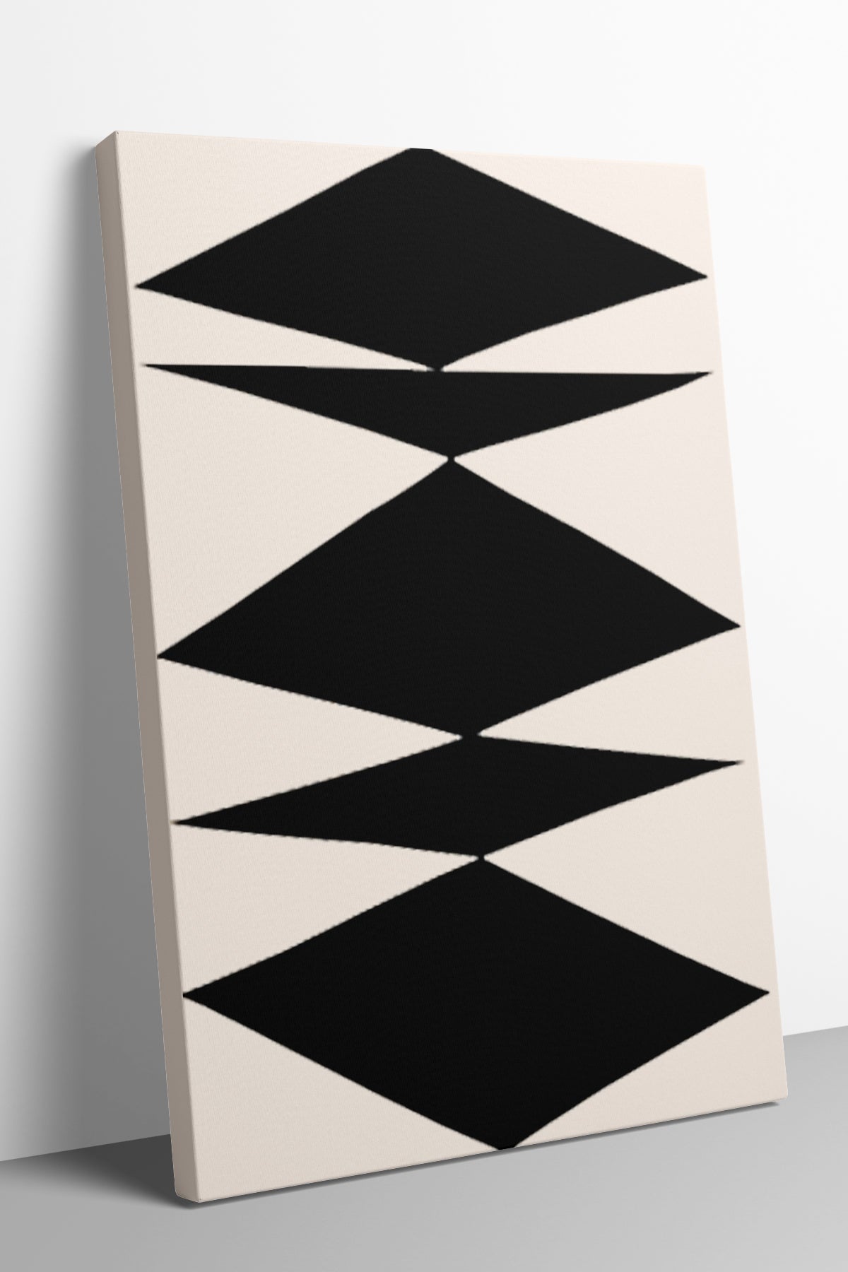 Black Geometry 6'lı Kanvas Tablo Seti – 15x21 cm
