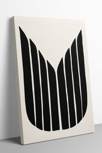 Black Geometry 6'lı Kanvas Tablo Seti – 15x21 cm