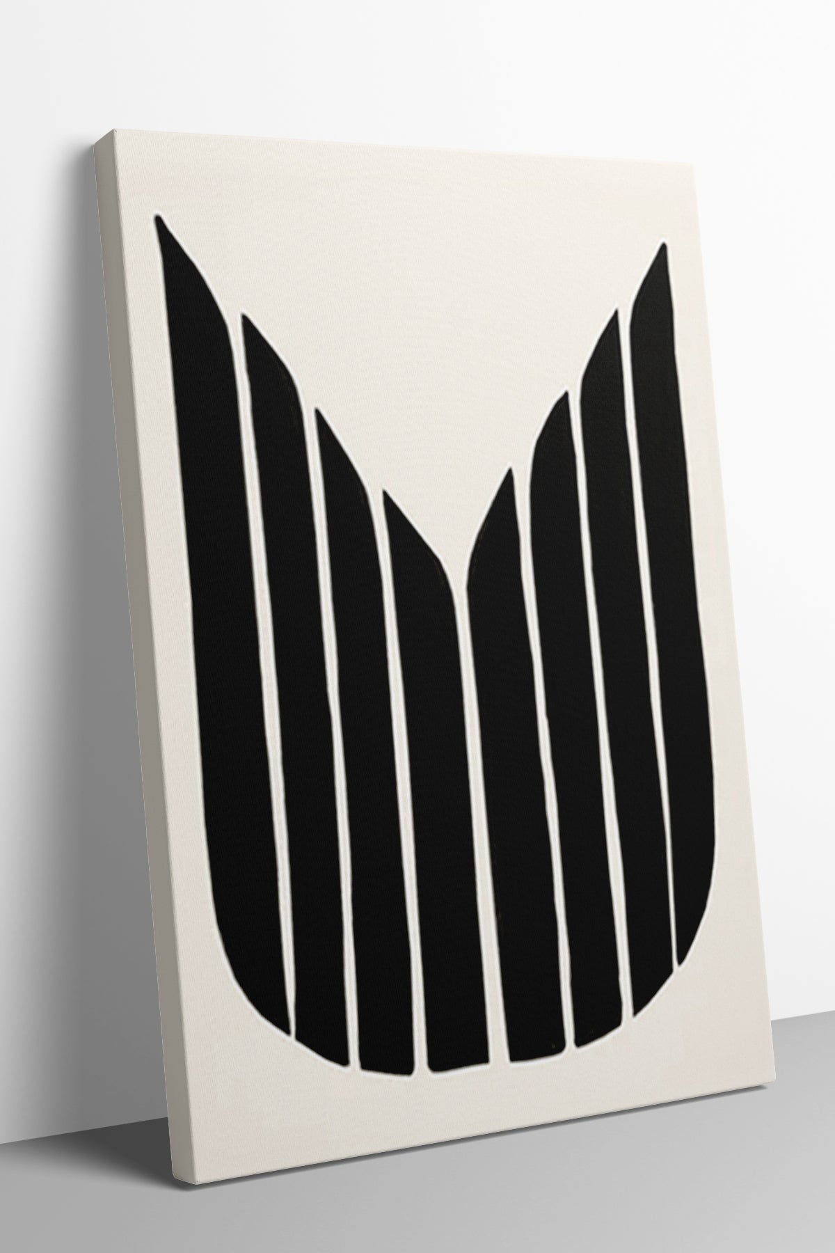 Black Geometry 6'lı Kanvas Tablo Seti – 15x21 cm