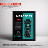 Mercedes-AMG F1 LEGO Sergi Çerçevesi – Speed Champions W15 (77244) Uyumlu