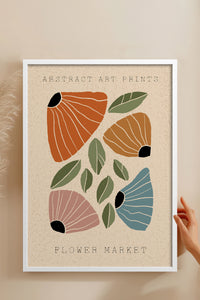 HOMEPACK Ahşap Çerçeveli Tablo Çerçeveli Poster Sanatsal Modern Duvar Dekoru FLOWER-01