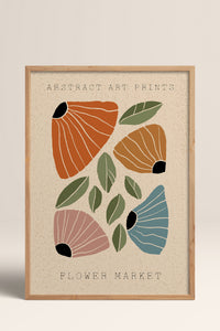 HOMEPACK Ahşap Çerçeveli Tablo Çerçeveli Poster Sanatsal Modern Duvar Dekoru FLOWER-01