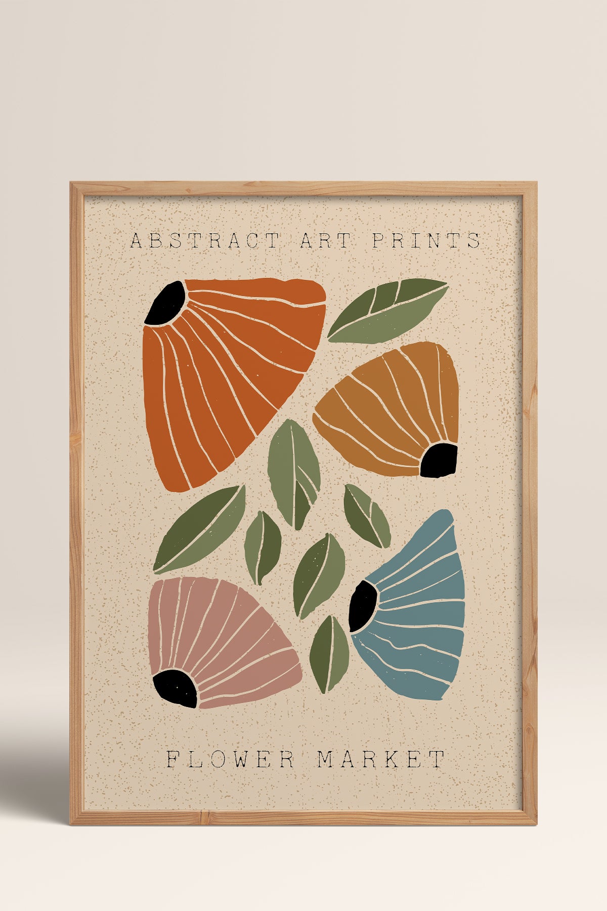 HOMEPACK Ahşap Çerçeveli Tablo Çerçeveli Poster Sanatsal Modern Duvar Dekoru FLOWER-01