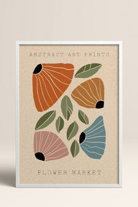 HOMEPACK Ahşap Çerçeveli Tablo Çerçeveli Poster Sanatsal Modern Duvar Dekoru FLOWER-01