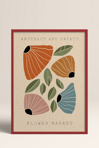 HOMEPACK Ahşap Çerçeveli Tablo Çerçeveli Poster Sanatsal Modern Duvar Dekoru FLOWER-01