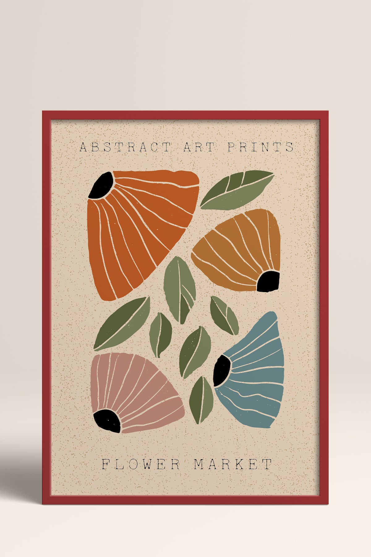 HOMEPACK Ahşap Çerçeveli Tablo Çerçeveli Poster Sanatsal Modern Duvar Dekoru FLOWER-01