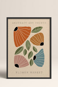 HOMEPACK Ahşap Çerçeveli Tablo Çerçeveli Poster Sanatsal Modern Duvar Dekoru FLOWER-01