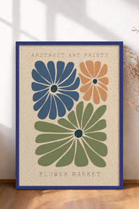 HOMEPACK Ahşap Çerçeveli Tablo Çerçeveli Poster Sanatsal Modern Duvar Dekoru FLOWER-015