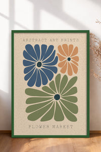 HOMEPACK Ahşap Çerçeveli Tablo Çerçeveli Poster Sanatsal Modern Duvar Dekoru FLOWER-015