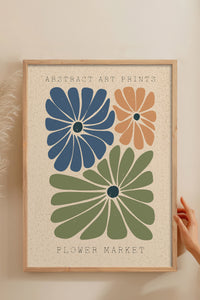 HOMEPACK Ahşap Çerçeveli Tablo Çerçeveli Poster Sanatsal Modern Duvar Dekoru FLOWER-015