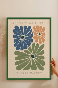HOMEPACK Ahşap Çerçeveli Tablo Çerçeveli Poster Sanatsal Modern Duvar Dekoru FLOWER-015