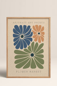 HOMEPACK Ahşap Çerçeveli Tablo Çerçeveli Poster Sanatsal Modern Duvar Dekoru FLOWER-015