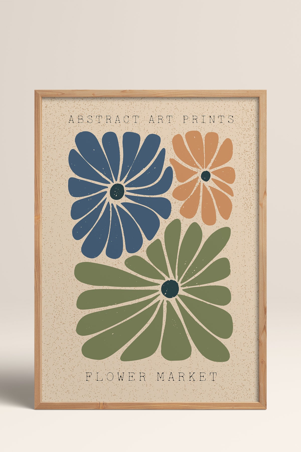 HOMEPACK Ahşap Çerçeveli Tablo Çerçeveli Poster Sanatsal Modern Duvar Dekoru FLOWER-015