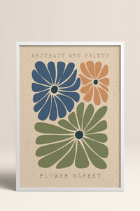 HOMEPACK Ahşap Çerçeveli Tablo Çerçeveli Poster Sanatsal Modern Duvar Dekoru FLOWER-015