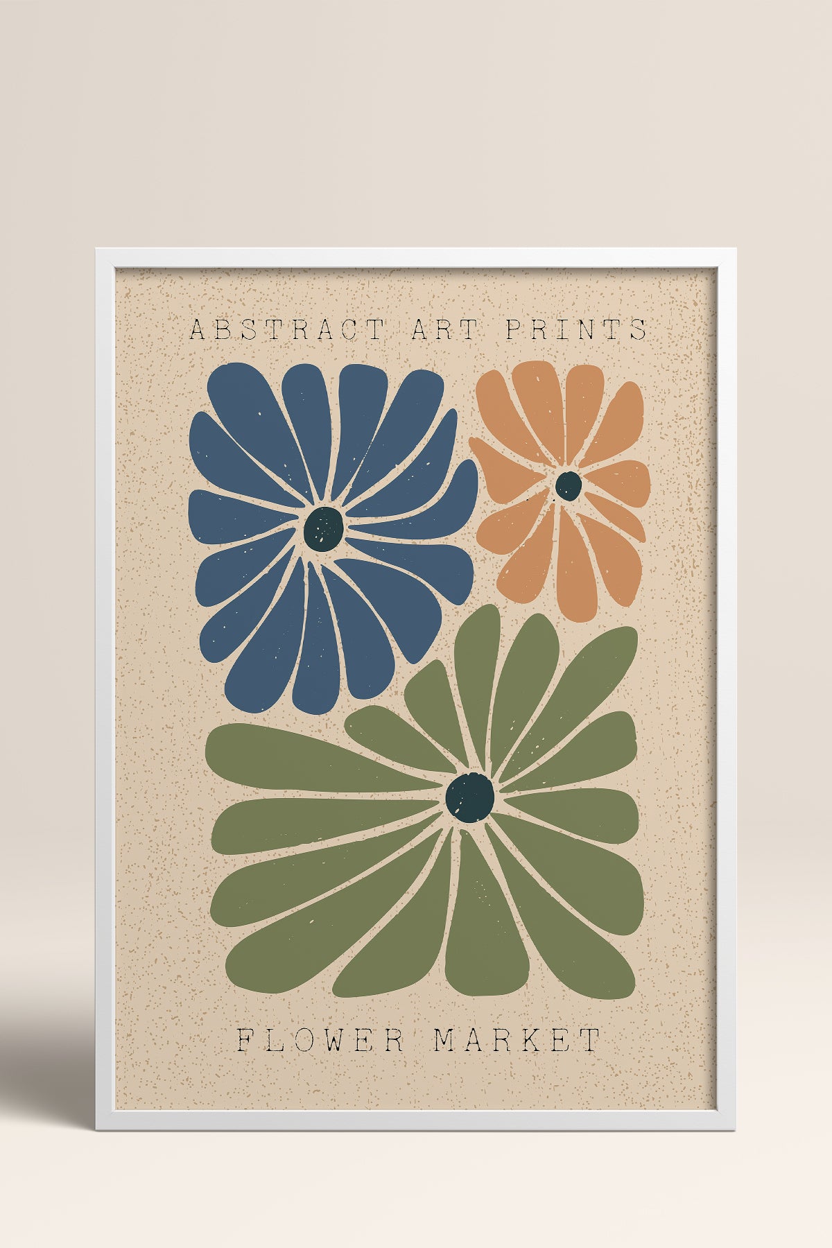 HOMEPACK Ahşap Çerçeveli Tablo Çerçeveli Poster Sanatsal Modern Duvar Dekoru FLOWER-015