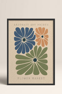HOMEPACK Ahşap Çerçeveli Tablo Çerçeveli Poster Sanatsal Modern Duvar Dekoru FLOWER-015