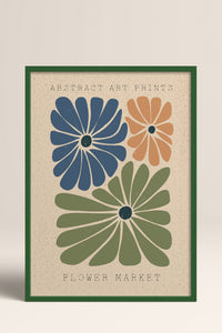 HOMEPACK Ahşap Çerçeveli Tablo Çerçeveli Poster Sanatsal Modern Duvar Dekoru FLOWER-015