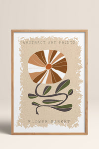HOMEPACK Ahşap Çerçeveli Tablo Çerçeveli Poster Sanatsal Modern Duvar Dekoru FLOWER-16