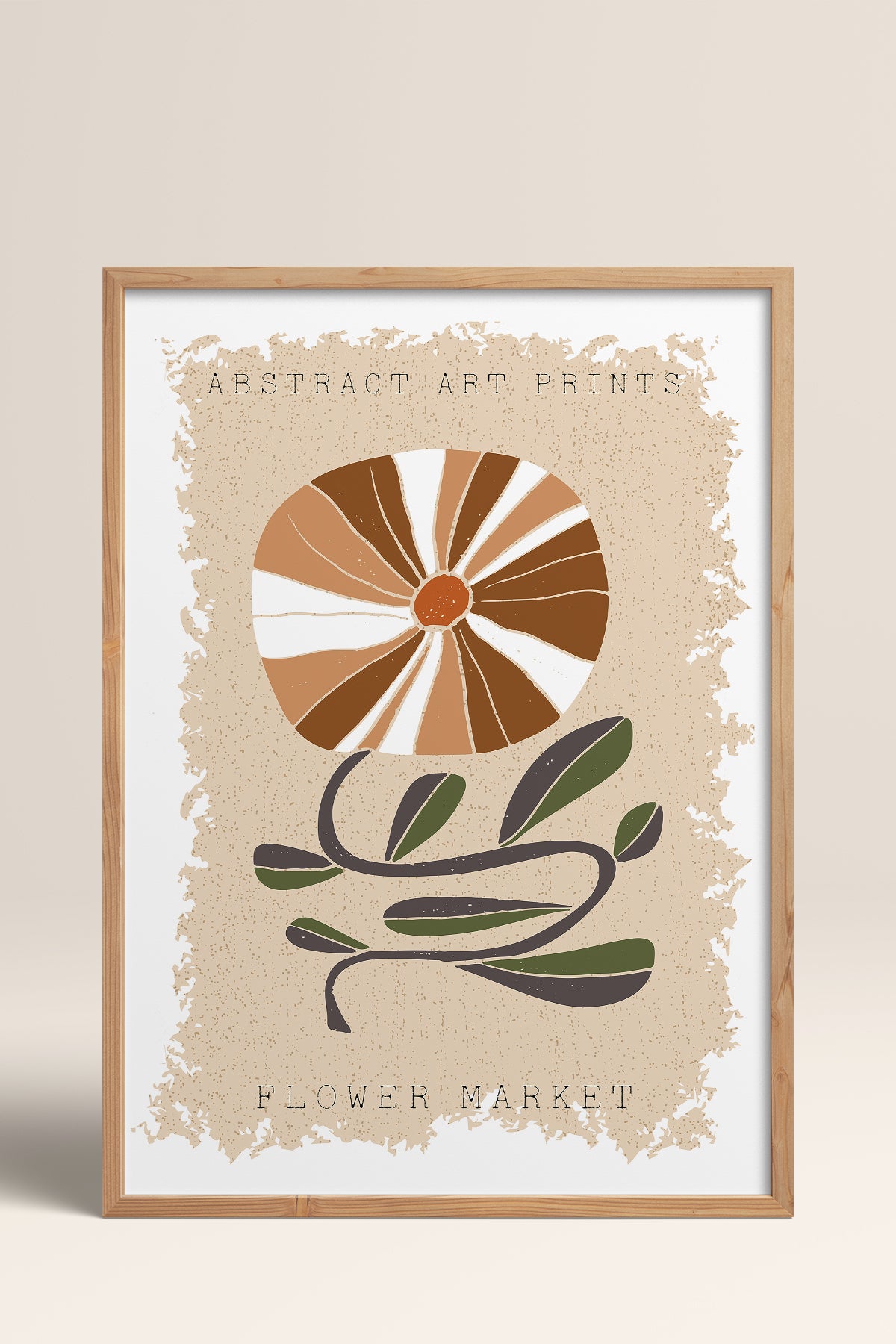 HOMEPACK Ahşap Çerçeveli Tablo Çerçeveli Poster Sanatsal Modern Duvar Dekoru FLOWER-16